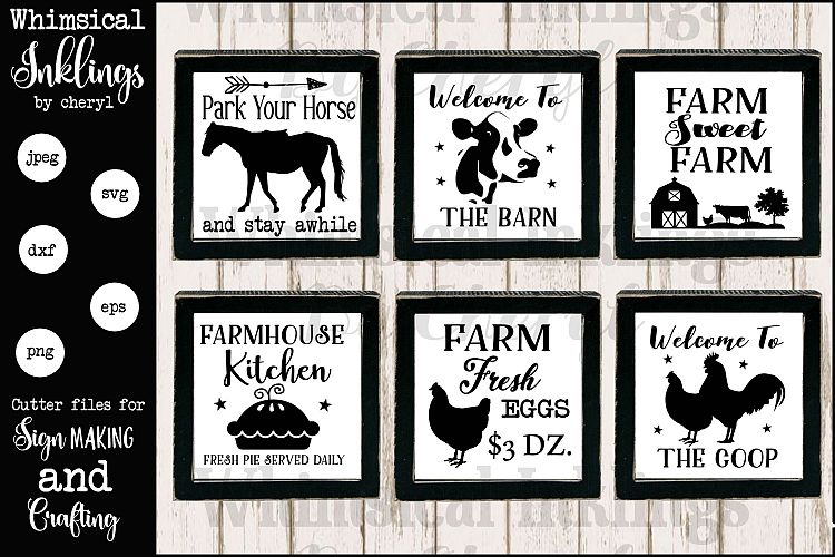 All About The Farm Mini SVG Sign Bundle