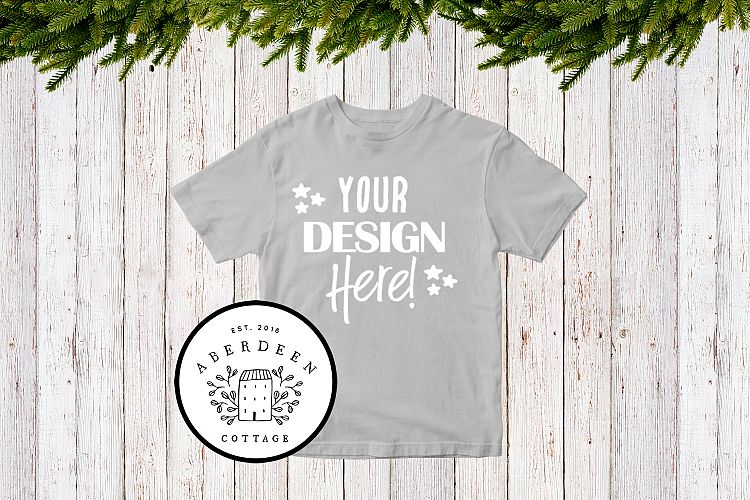 Christmas Grey T-shirt Mock Up Style 1