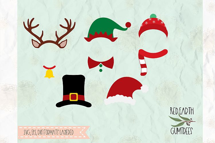 Christmas photobooth, reindeer in SVG, DXF,PNG, EPS formats