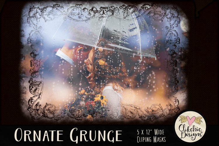 Grunge Clipping Masks - Ornate Photoshop Masks   Tutorial