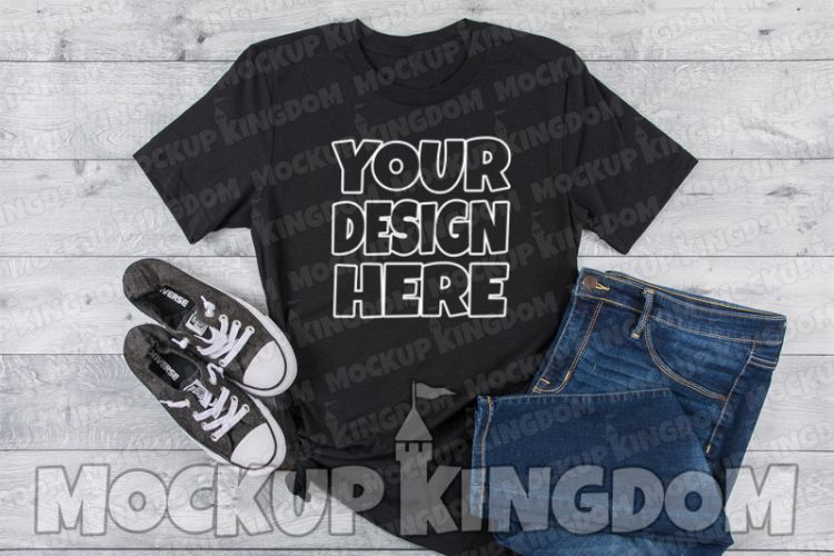 Unisex Crew Neck Shirt Mockup, Bella Canvas Mockup