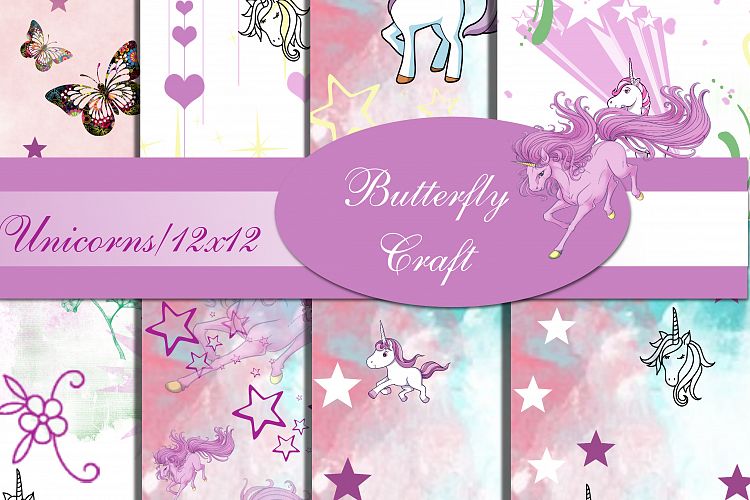 unicorns digital paper scrapbook unicorn paper 85623