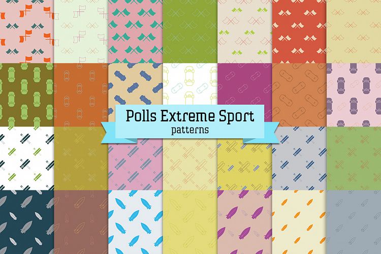 Polls Extreme Sport – 56 seamless patterns