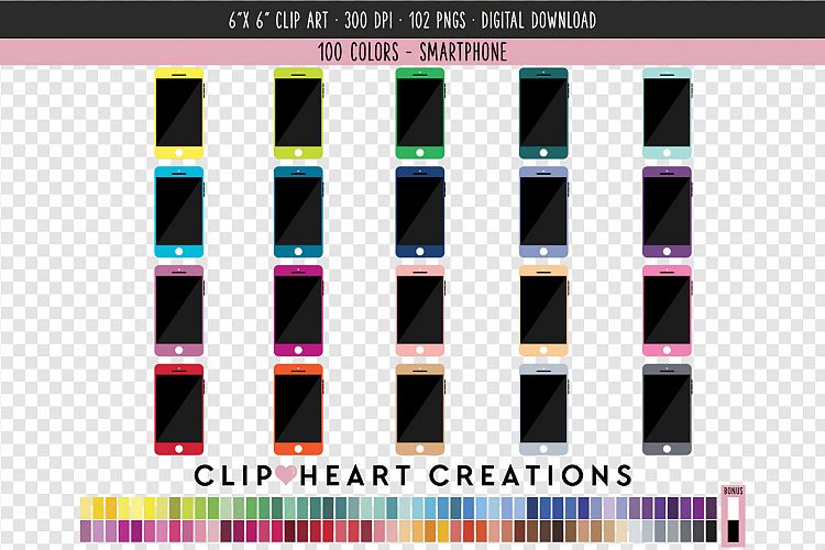 Smartphone Clip Art - 100 Clip Art Graphics