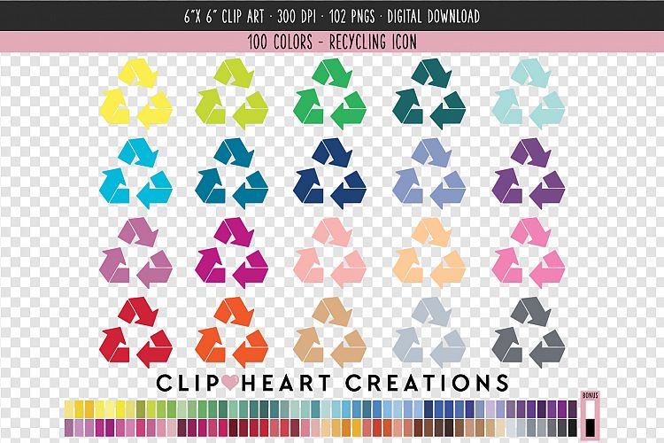 Recycling Icon Clip Art - 100 Clip Art Graphics