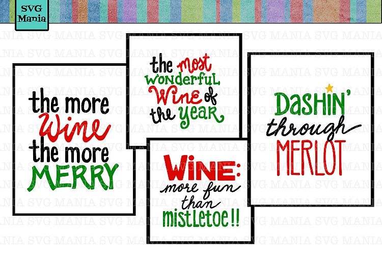 Christmas Wine Glass SVG Bundle, Funny Christmas SVG Bundle