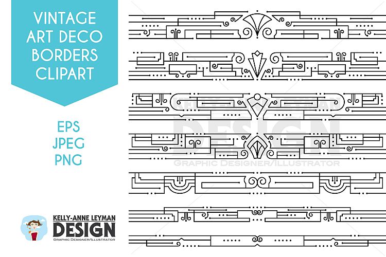 Vintage Art Deco Borders