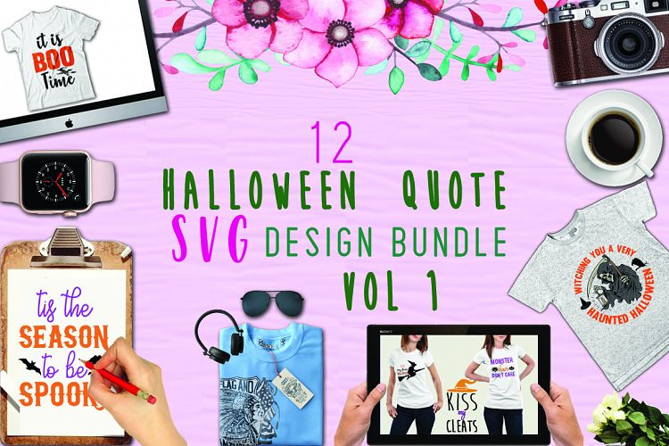 12 Halloween Quote SVG Design Bundle Vol 1