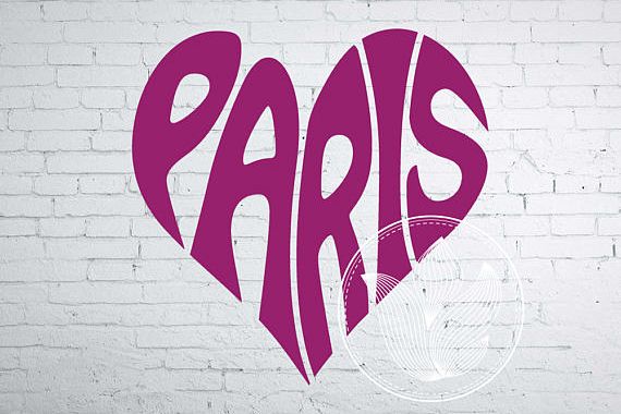 Download Digital Paris Word Art, Paris jpg, png, eps, svg, dxf