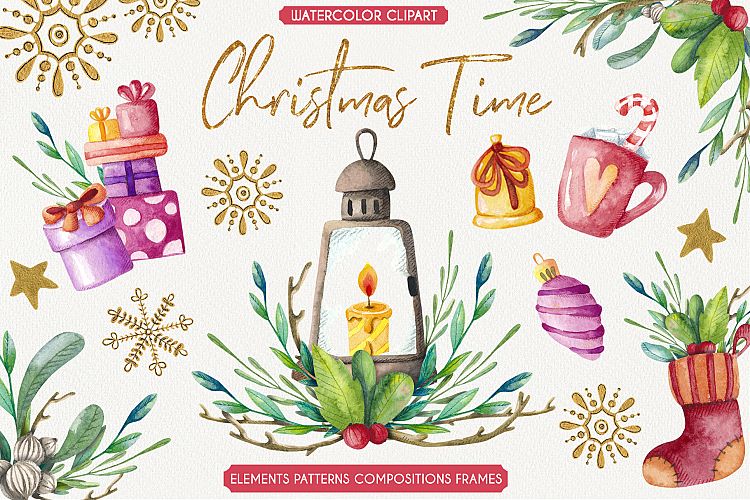 Christmas Time - Watercolor set