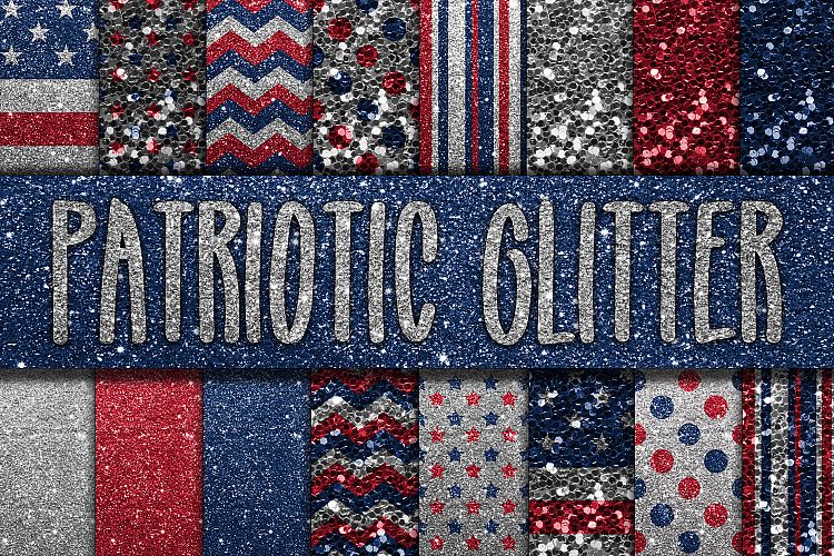 Patriotic Glitter Digital Papers