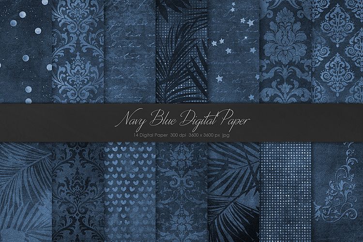 Navy Blue Digital Paper