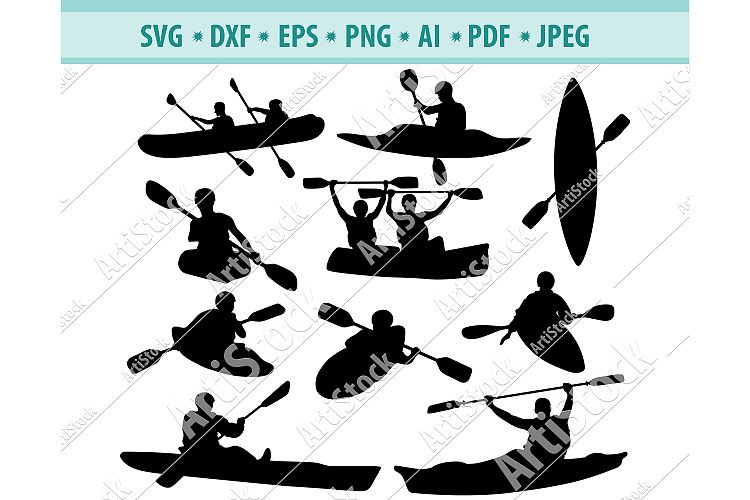 Canoe SVG, Kayak SVG, Sport Outdoor SVG, Sport Dxf, Png 