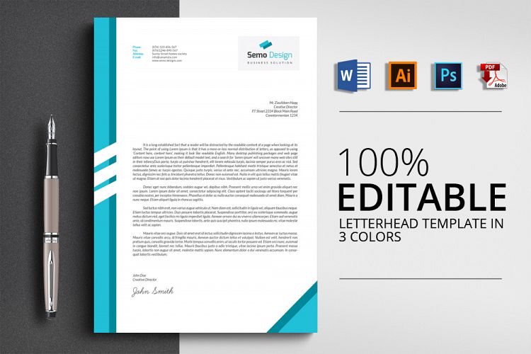 4 Format Letterhead Design