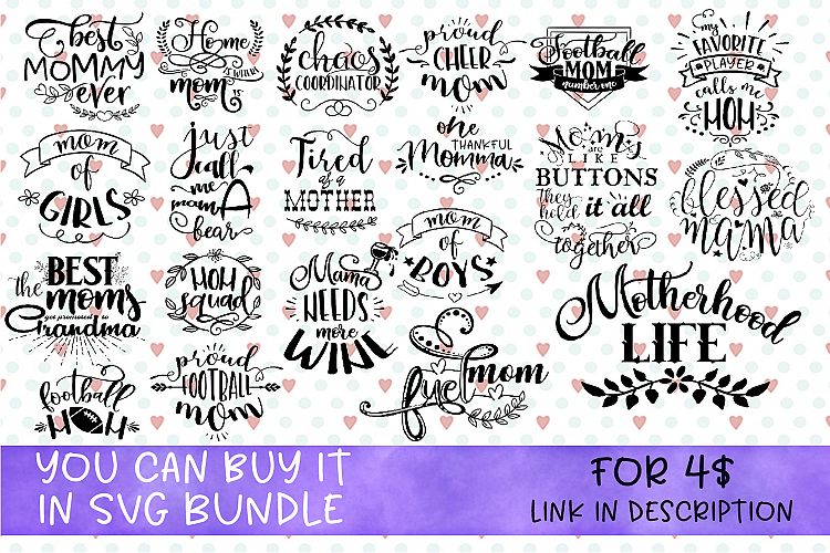 Moms life Bundle svg inspired quotes SVG Handwritten svg Mo