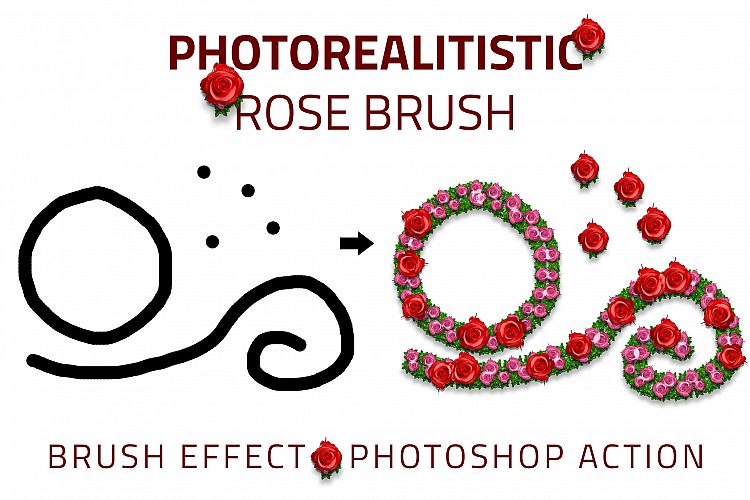 Rose Flowers Brush Effect Photoshop Action