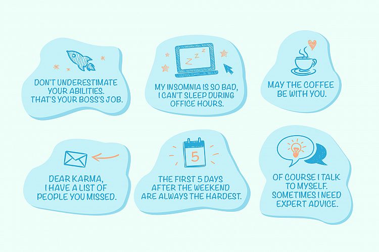 Funny at Work Badges