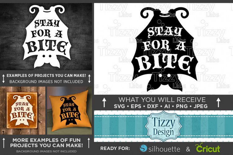 Halloween Svg files - Stay for a Bite Svg File - 4033