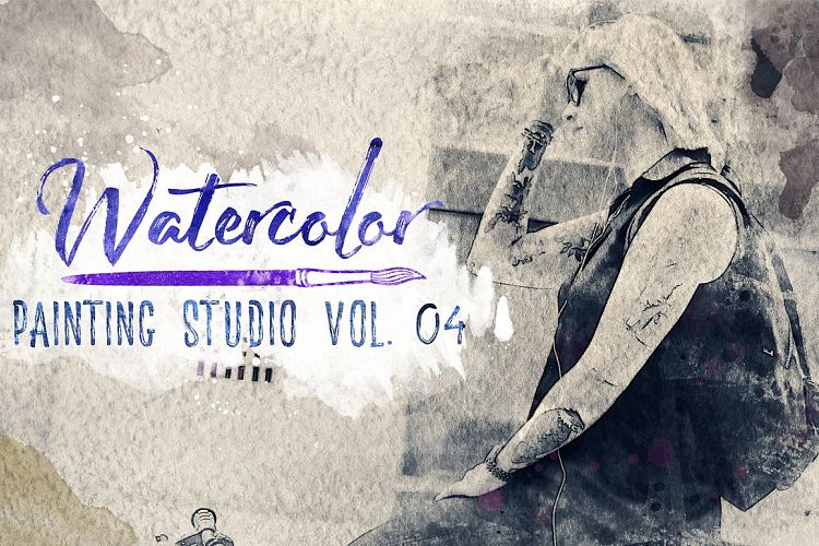 Watercolor Painting Studio Vol. 04 example image 1