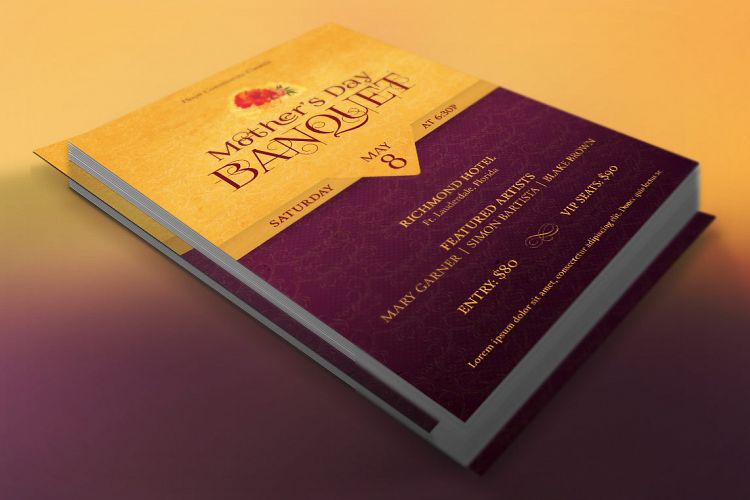 Mothers Day Banquet Flyer Template