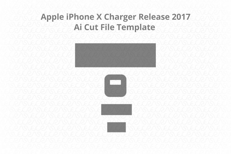 Apple iPhone X Charger Vinyl Skin Vector Cut File Template 
