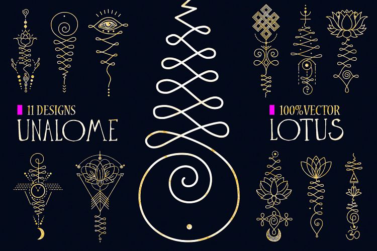 11 Unalome & lotus Sacred symbols