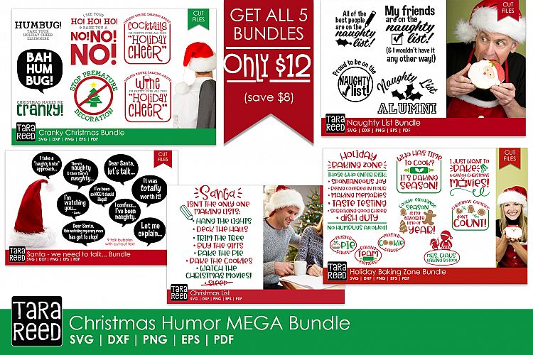 Christmas Humor MEGA Bundle - SVG and Cut Files for Crafters