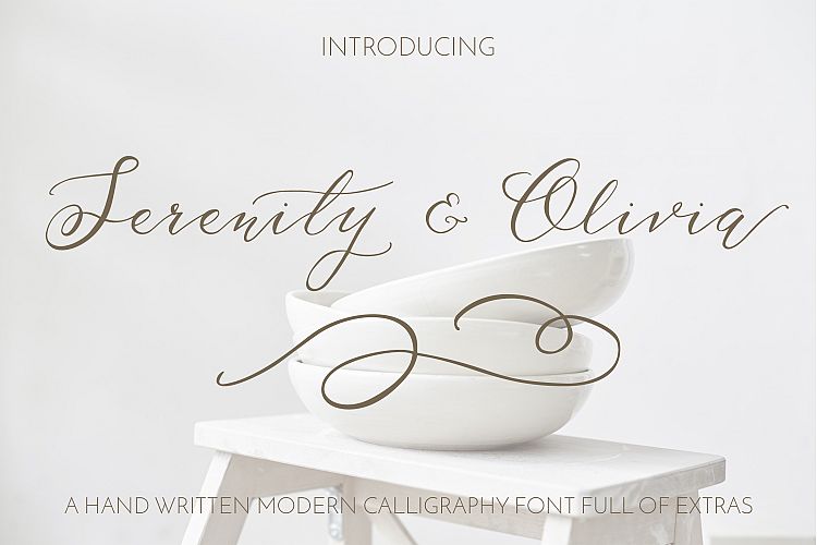 Serenity   Olivia Script Font