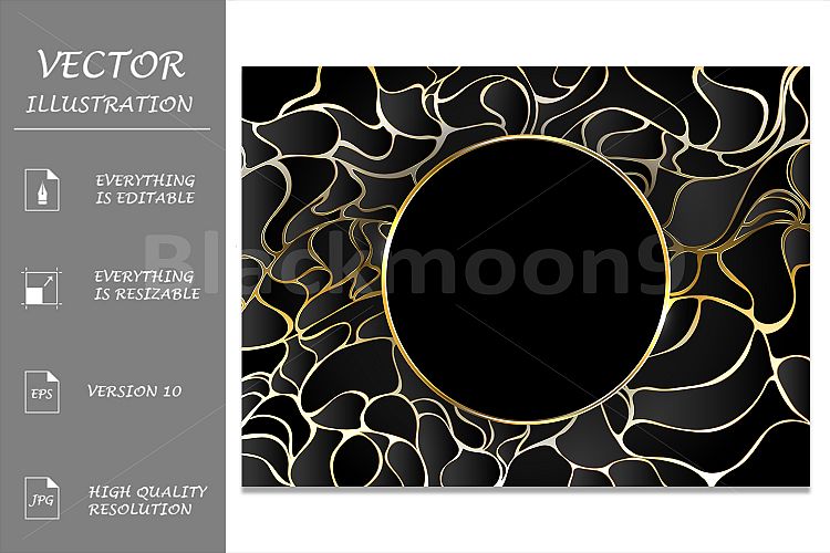 Round Banner on Abstract Background