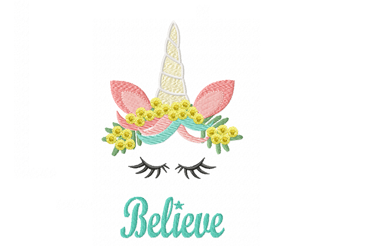 Believe in Miracles and Unicorns ~ Australian Wattle ~ Machine Embroidery Design in 2 sizes