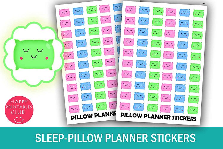Pillow Planner Stickers- Sleep Tracker-Sleep Planner Sticker
