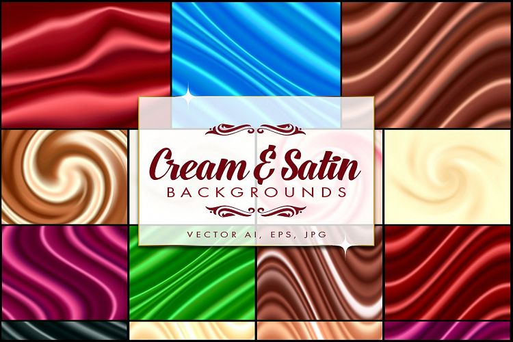 20 Cream & Satin Vector Backgrounds