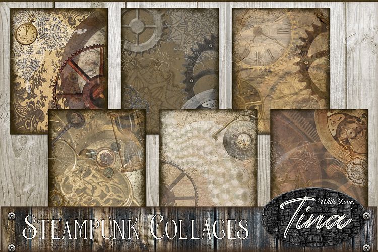 STEAMPUNK PRESTIGE Collage Scrapbook Artwork 091618SP1