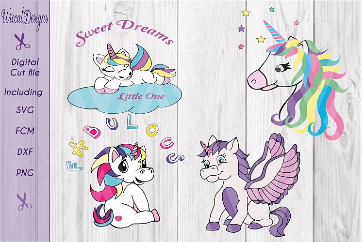 Unicorn bundle cut files, unicorn svg, nursery svg