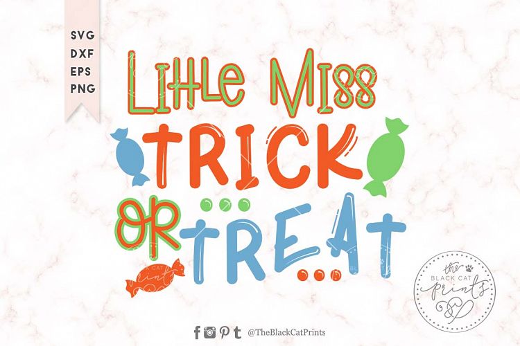 Little miss Trick or Treat SVG DXF PNG EPS