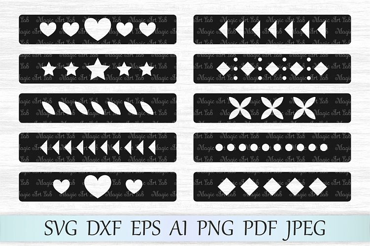 Bracelet svg file, Bracelet template svg, Bracelets vector, Bracelet DIY svg, Bracelet cut files, Leather bracelet svg, Bracelet dxf file