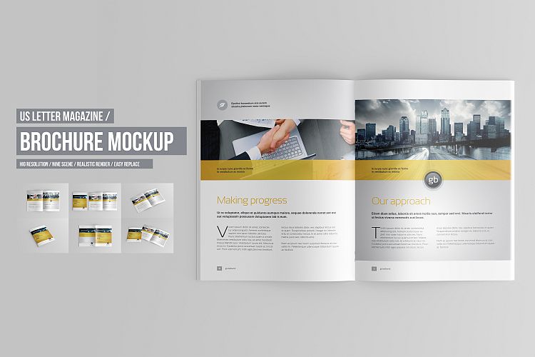 US Letter Brochure / Catalog Mockup