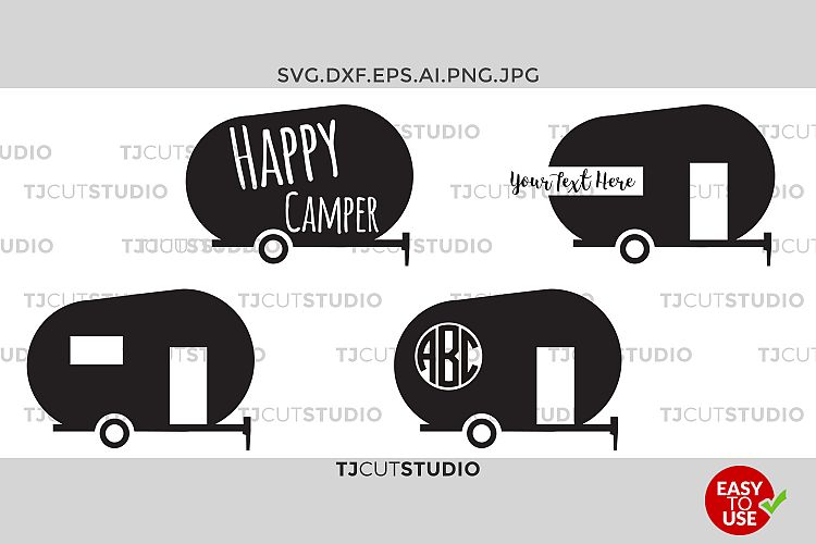 Camper Svg Happy Camper Svg Happy Camper happy camper, Svg Files for Silhouette Cameo or Cricut,