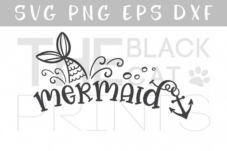 Mermaid SVG DXF PNG EPS