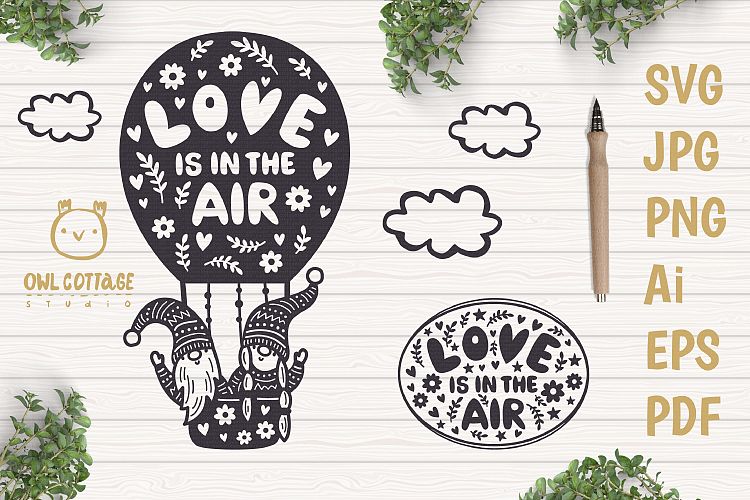 Download Free Svgs Download Valentine Gnomes Svg Gnome Couple Valentine Air Ballon Free Design Resources