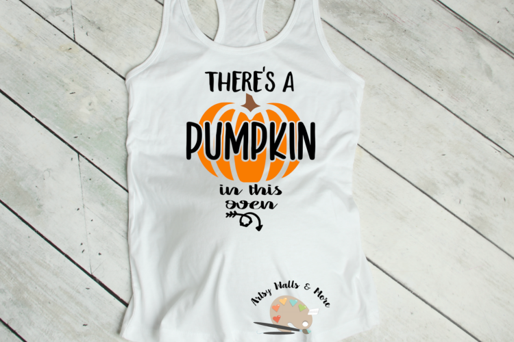 pumpkin in this oven svg cut file, Maternity halloween svg