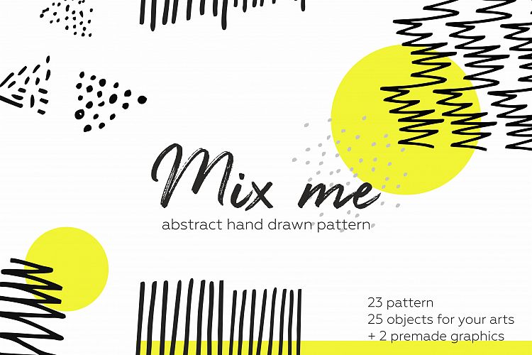 Mix me! Hand drawn patterns set.