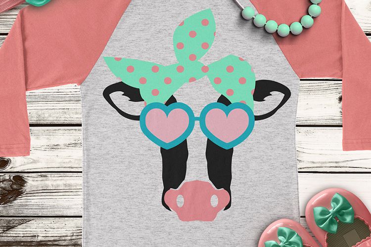 Cow Heifer Farm Life Animal Cute Kids Girls SVG DXF PNG Cut File Cricut Silhouette Cameo Clip Art Htv Die Cutting Heat Transfer Vinyl