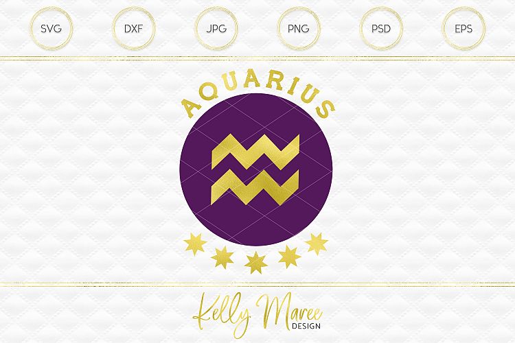 Aquarius Zodiac SVG File