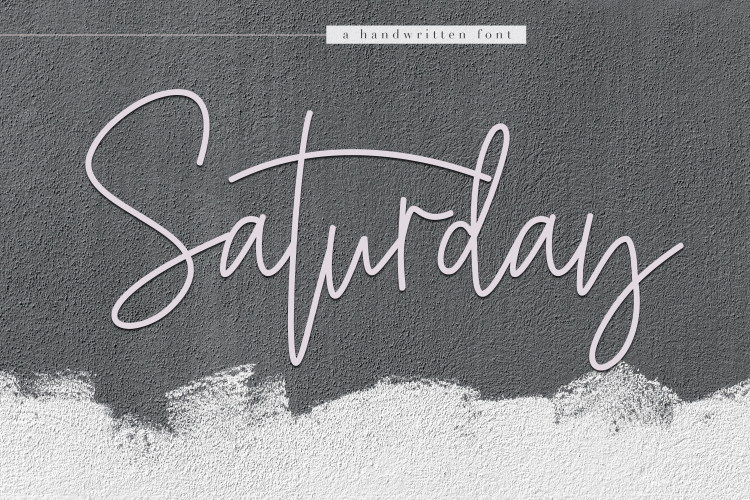 Saturday - Signature Script Font