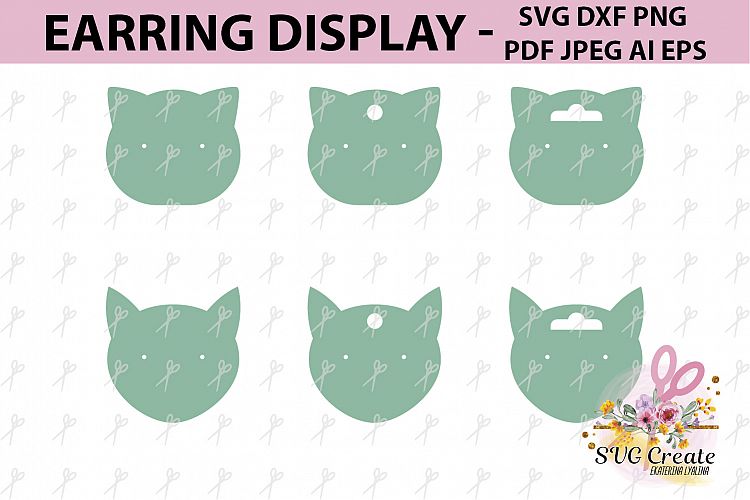 Download Earring cards svg, earring display svg, display template