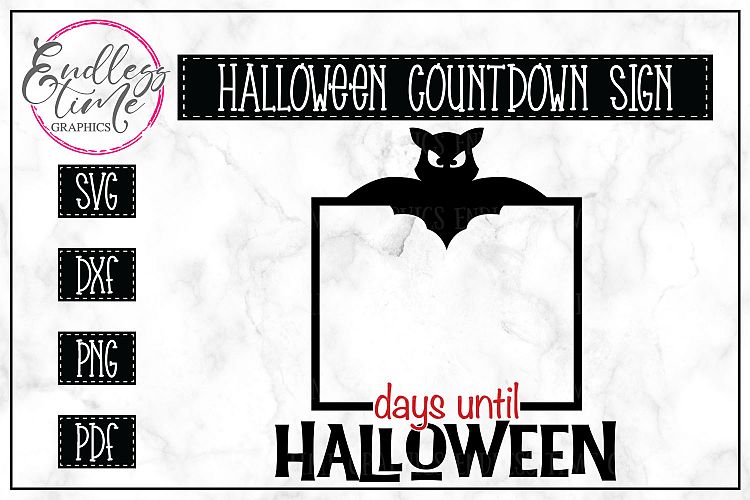 Halloween Countdown Sign SVG