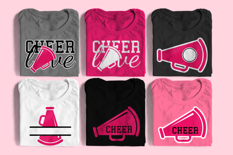 Cheer Megaphone SVG File Cutting Template Set