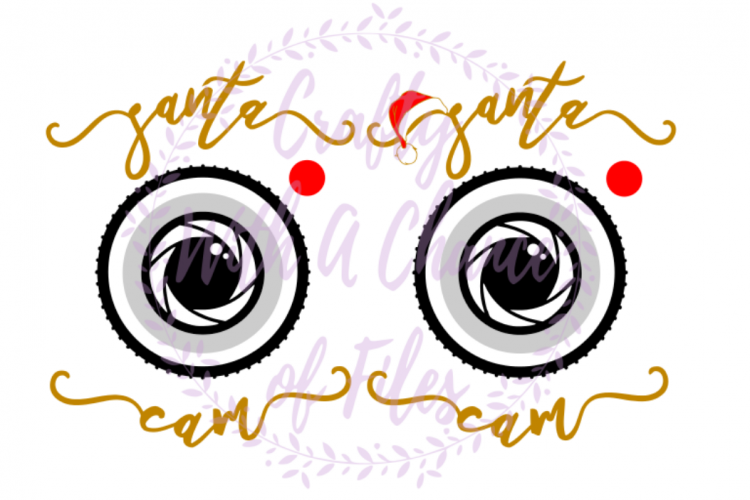 Santa Cam SVG DXF Santa SVG DXF Merry Christmas SVG DXF Christmas SVG DXF Christmas Ornament SVG DXF Winter SVG DXF Vector Cutting File SVG DXF PNG JPEG Digital Download For Use With Cricut Design Space, Silhouette Studio, SCAL, Adobe Illustrator, Photosh