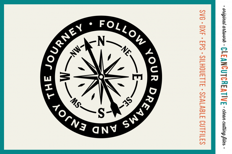 Follow Your Dreams and Enjoy the Journey - SVG DXF EPS PNG - Cricut & Silhouette - clean cutting files